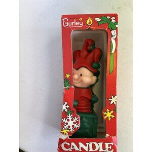 Vintage Gurley Wax Candle Christmas Jack In The Box 6” Tall Original Box